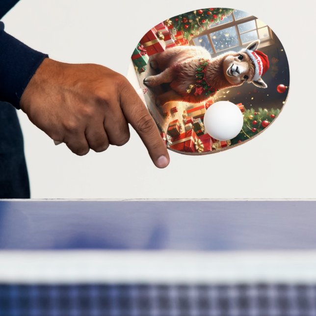 "Alpaca the Presents: A Christmas Tale" Ping Pong Paddle (Insitu)