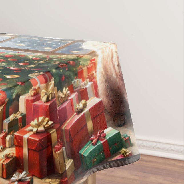 "Alpaca the Presents: A Christmas Tale" Tablecloth (In Situ)