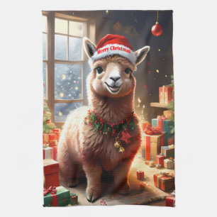 "Alpaca the Presents: A Christmas Tale" Tea Towel