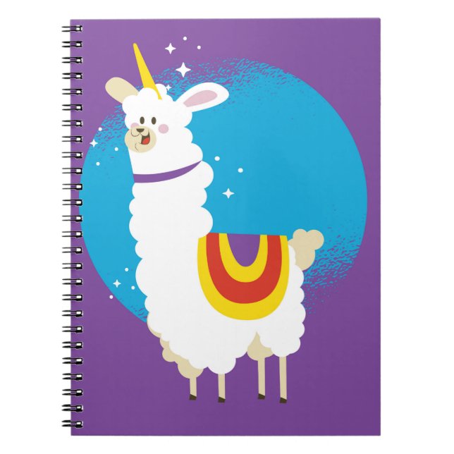 Alpaca Unicorn Notebook (Front)