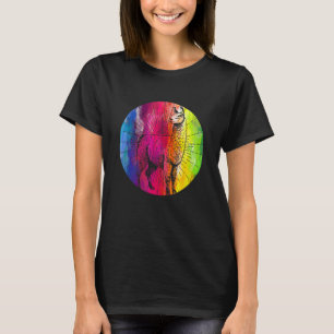 Alpaca VS Llama I Love Alpacas Llama Drama Colorfu T-Shirt