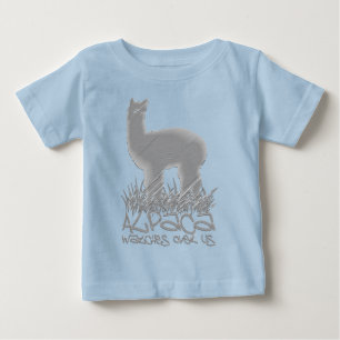 Alpaca watches over us baby T-Shirt