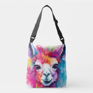 Alpaca Watercolor #217 Crossbody Bag