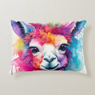 Alpaca Watercolor #217 Decorative Cushion