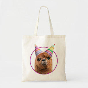 Alpaca Wearing Party Hats Tote Bag