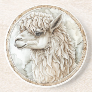 Alpaca Wild Tame and Timeless Collection Coaster