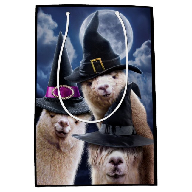 Alpaca Witches Medium Gift Bag (Front)