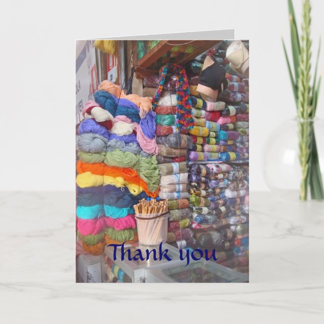 Alpaca Yarn Shop Thank You Card (Front)