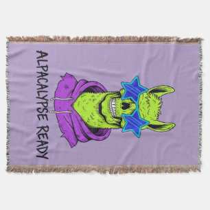 Alpacalypse Ready Throw Blanket