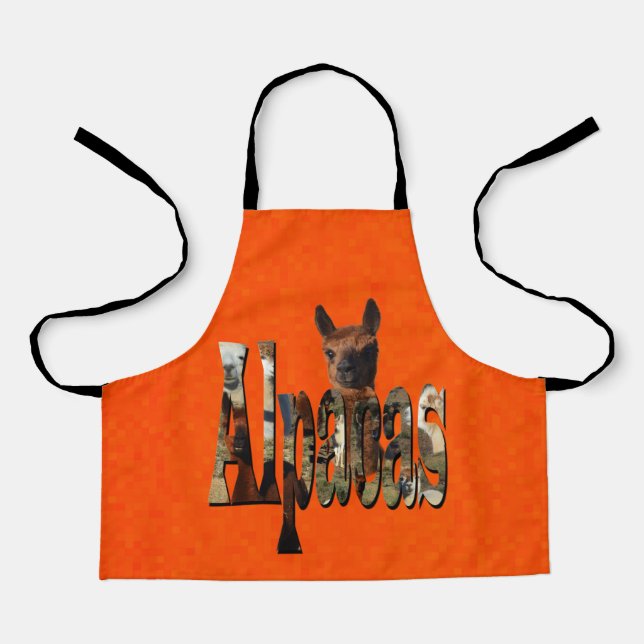 "Alpacas: A Furry Friend Behind the Name" Apron (Front)