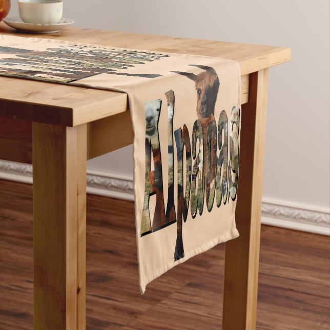 "Alpacas: A Furry Friend Behind the Name" Short Table Runner (In Situ)
