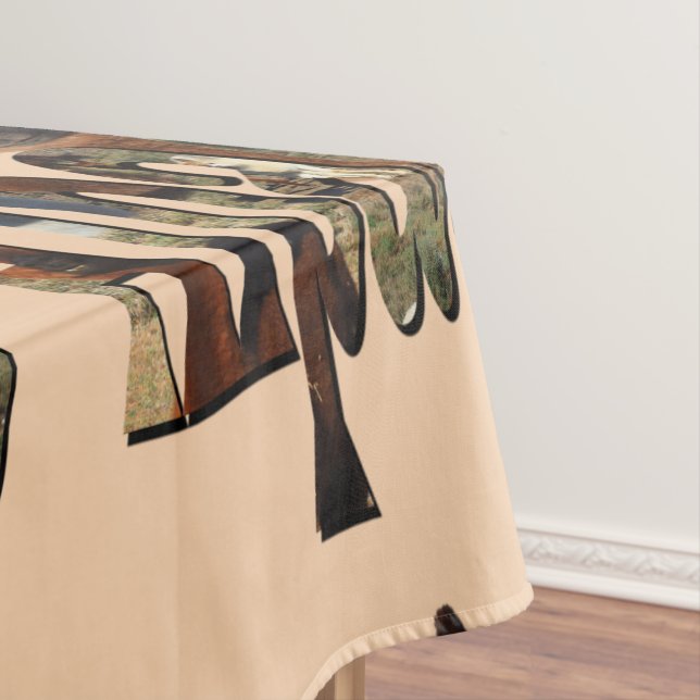 "Alpacas: A Furry Friend Behind the Name" Tablecloth (In Situ)