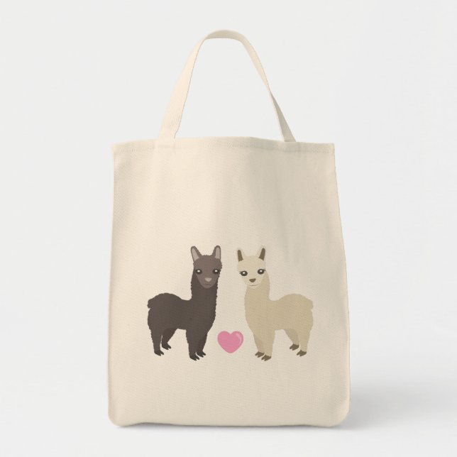 Alpacas and Heart Tote Bag (Front)