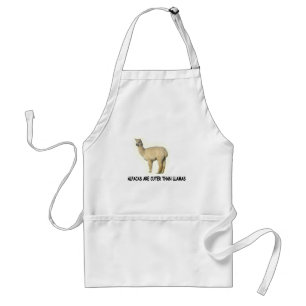 Alpacas are cuter than llamas standard apron