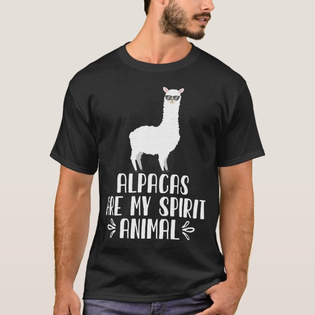 Alpacas Are My Spirit Animal T-Shirt (Front)