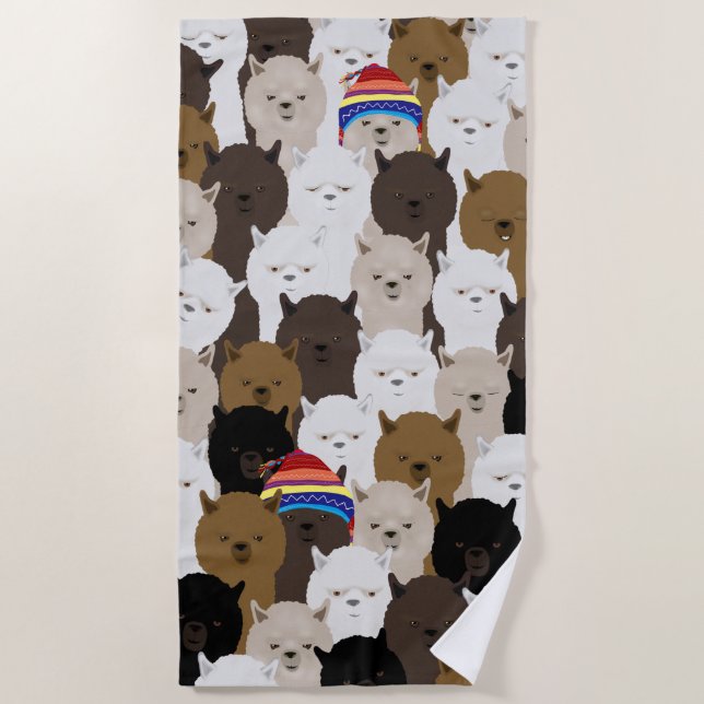 Alpacas Beach Towel (Front)
