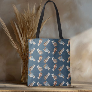 Alpacas in Sweaters Pattern Knitting Tote Bag