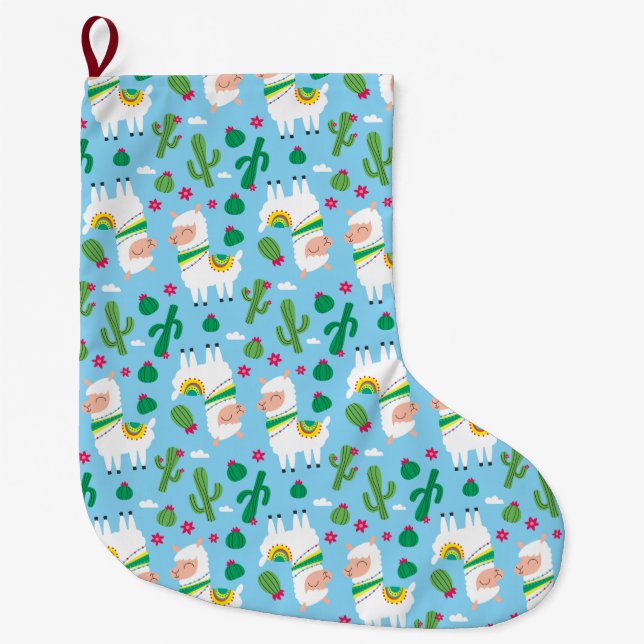 Alpacas/Llamas Large Christmas Stocking (Front)