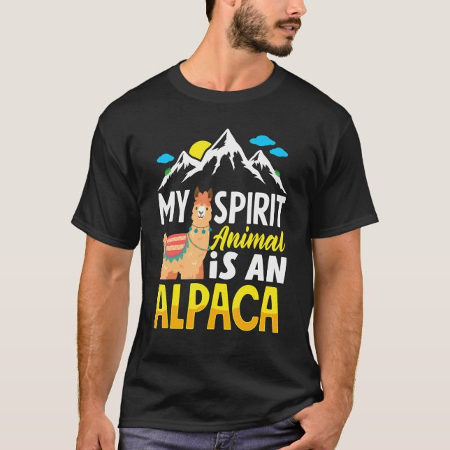 Alpacas Mammals LLamas Alpaca My Spirit Animal Is  T-Shirt (Front)