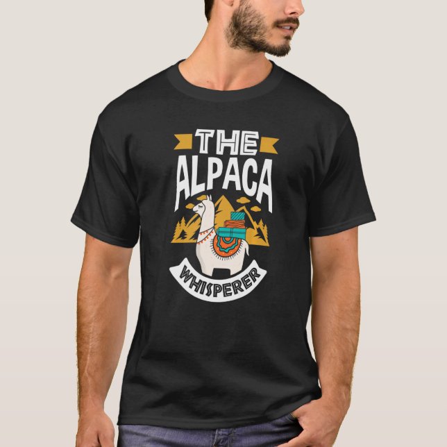 Alpacas Mammals LLamas Alpaca The Alpaca Whisperer T-Shirt (Front)