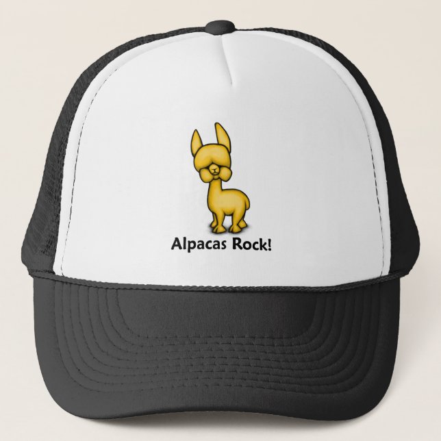 Alpacas Rock! Trucker Hat (Front)