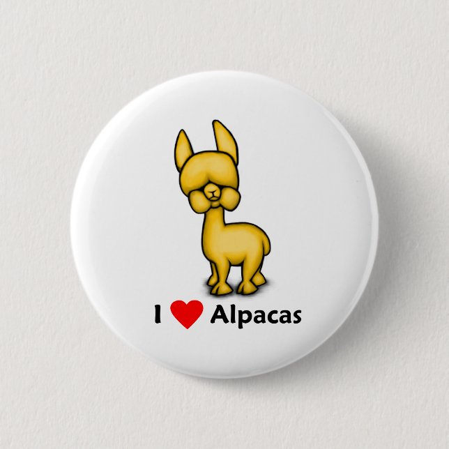 alpacasilove 6 cm round badge (Front)