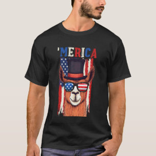 Alpaka 'MERICA Stars and Stripes Lama Funny Alpaca T-Shirt