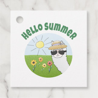 Alpaka party Hello Summer Alpaca partytime Favour Tags