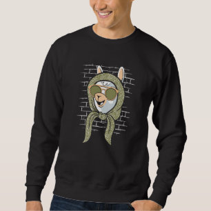 Alpaka Scarf Sunglasses Animal Llama Farm Farmer Sweatshirt