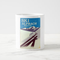 Alpbach Austrian ski travel poster