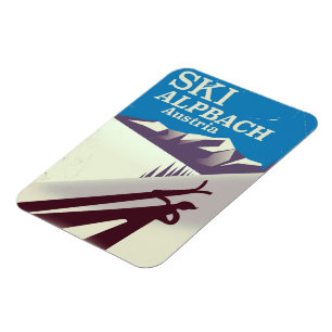 Alpbach Austrian ski travel poster Magnet