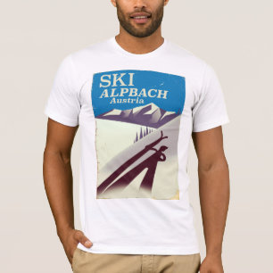Alpbach Austrian ski travel poster T-Shirt