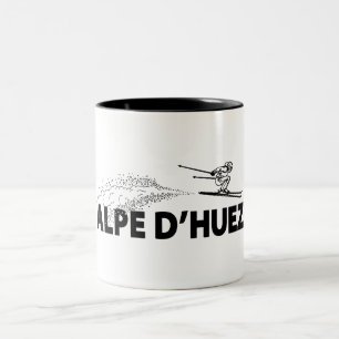 Alpe d’Huez France Ski Jumper Two-Tone Coffee Mug
