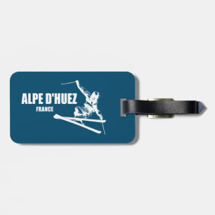 Alpe d’Huez France Skier Luggage Tag