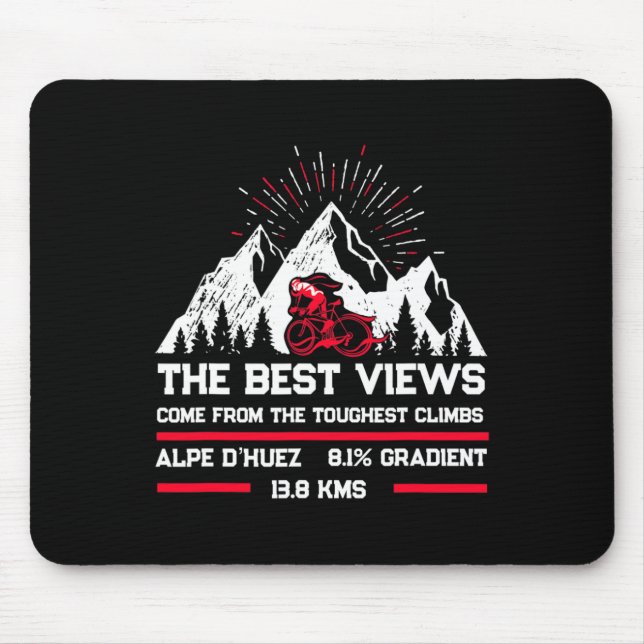 Alpe D'huez Cycling Mountains  Mouse Pad (Front)