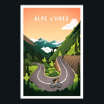 Alpe d'Huez - Cycling Poster<br><div class="desc">Inspired by the beautiful scenery following the Tour de France.</div>