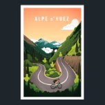 Alpe d'Huez - Cycling Poster<br><div class="desc">Inspired by the beautiful scenery following the Tour de France.</div>