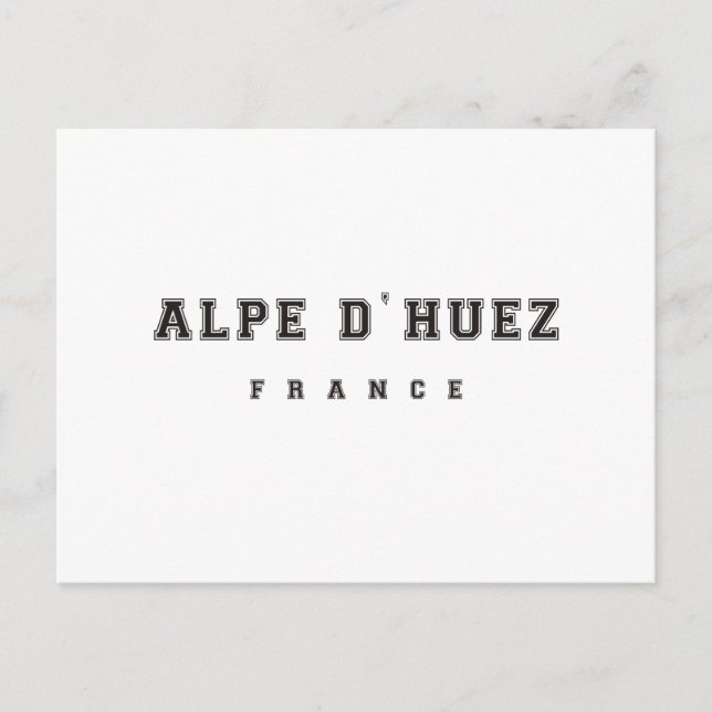 Alpe dhuez France Postcard (Front)