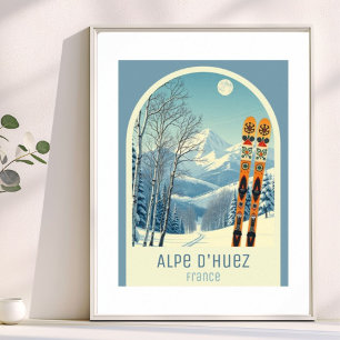 Alpe d'Huez France ski resort  Poster