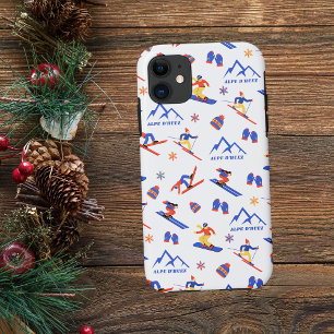 Alpe d'Huez France Ski Snowboard Pattern iPhone 11 Case