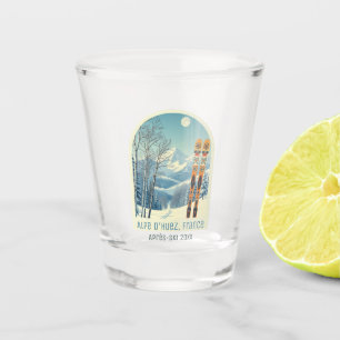 Alpe d'Huez France vacation après ski shot glass