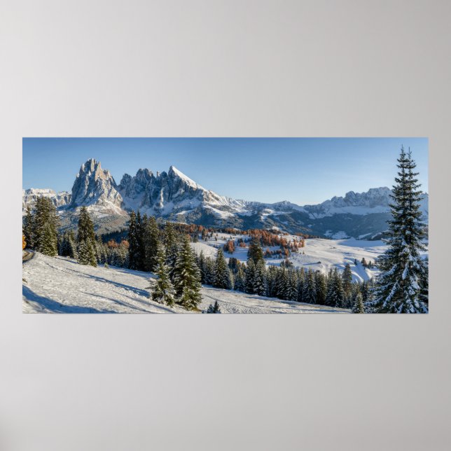 Alpe di Siusi winter landscape poster (Front)