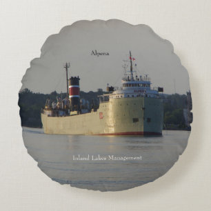 Alpena double sided round pillow