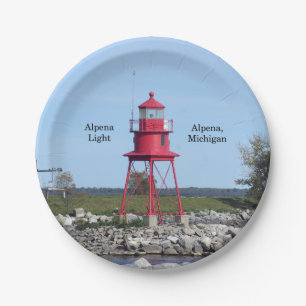 Alpena Light paper plate