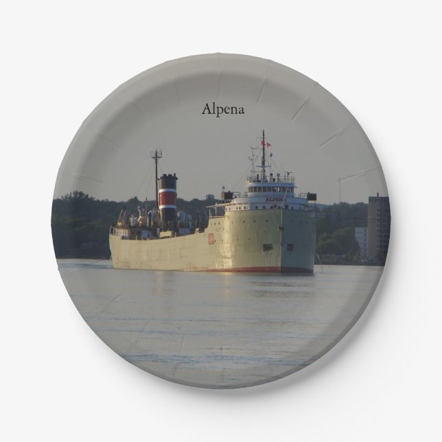 Alpena paper plate (Front)