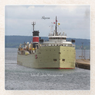 Alpena Soo glass coaster