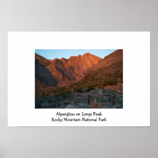 Alpenglow on Longs Peak Poster