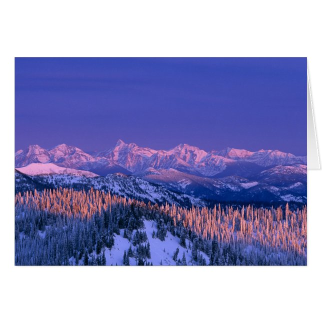 Alpenglow strikes the peaks of Glacier (Front Horizontal)