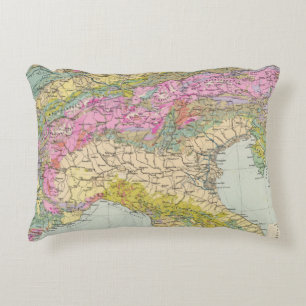 Alpenlander - Atlas Map of the Alps Decorative Cushion