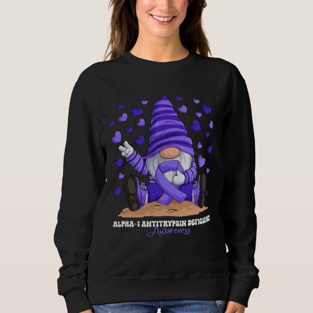 Alpha 1 Antitrypsin Deficiency Awareness Month Pur Sweatshirt (Front)